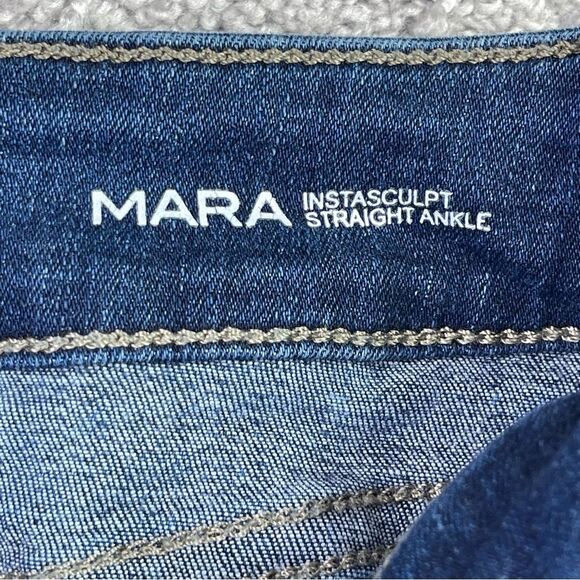DL1961 Mara Jeans Women's 24 Blue Straight Ankle Mid-Rise Dark Denim Instasculpt - Picture 6 of 14